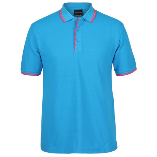 Classic Contrast Polo Aqua Pink